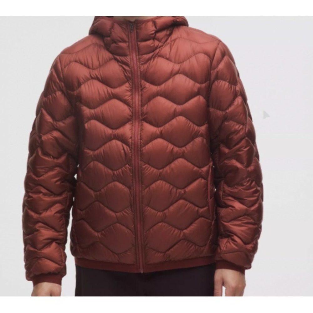 Lululemon Featherweight 900-Down-Fill Quilted Hooded Jacket Puffer Men's L NEW